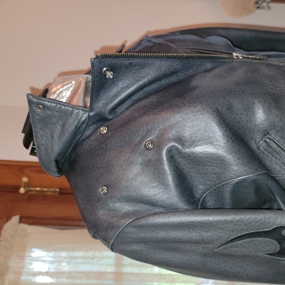 HARLEY Leather Riding Jacket - Picture 6 of 15